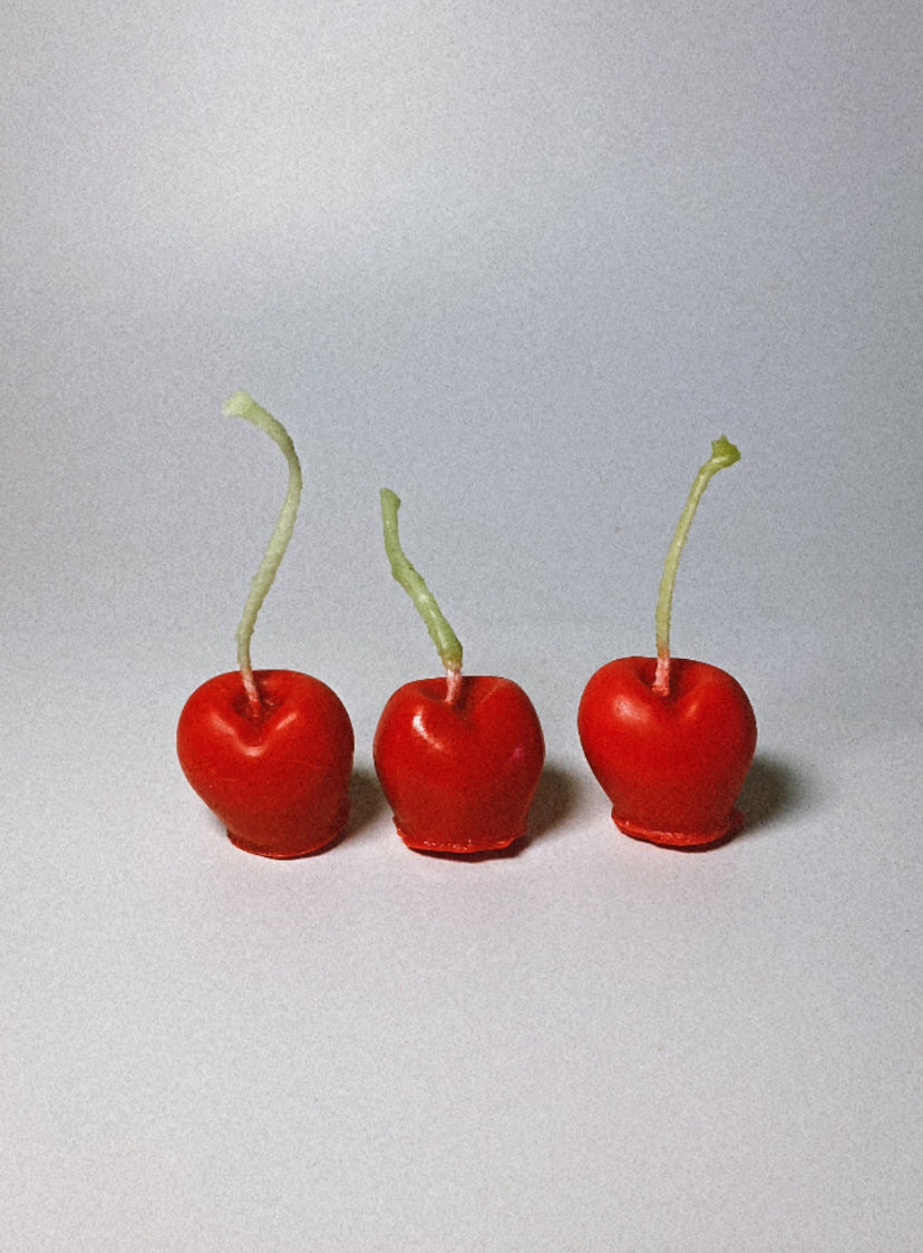 Cherry Cake Topper Candle