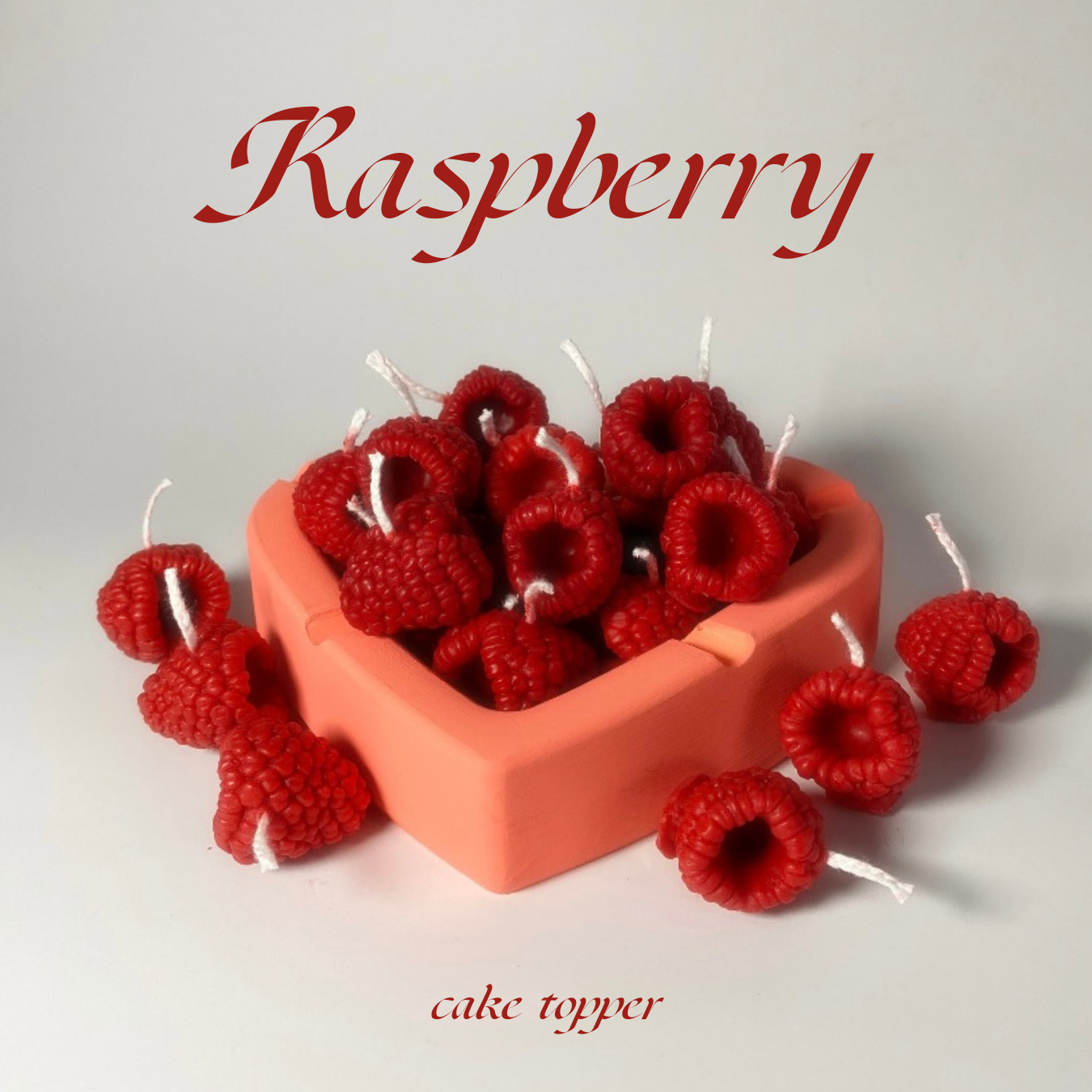 Raspberry Cake Topper Candle