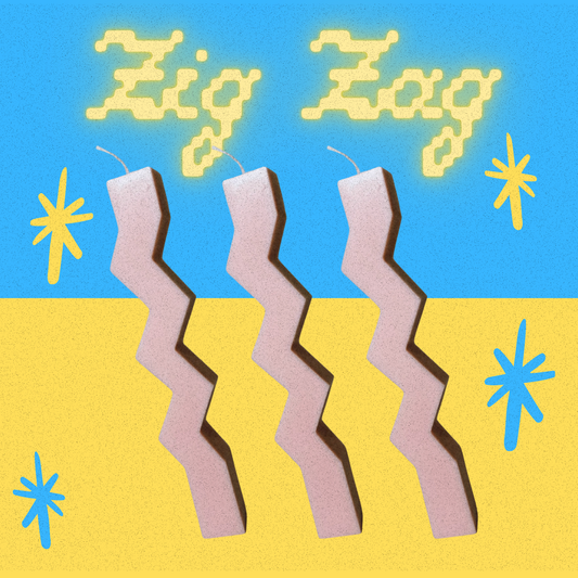 Classic Zig Zag Taper Candle